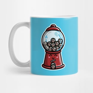 Kawaii Cute Christmas Pudding Gumball Machine Mug